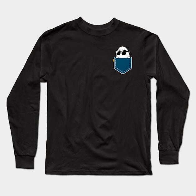 Ghost In The Pocket Long Sleeve T-Shirt by Three Meat Curry